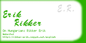 erik rikker business card